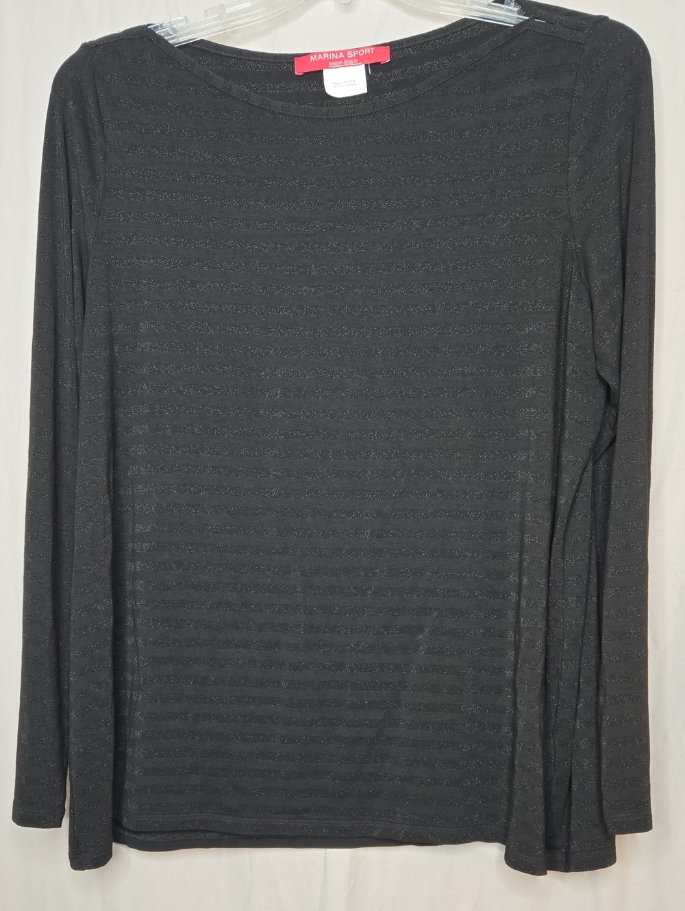 Marina Rinaldi Black Long Sleeve Crew Neck Shirt